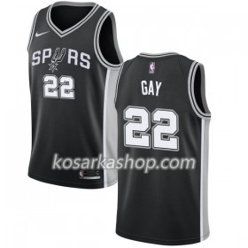 Dres San Antonio Spurs Rudy Gay 22 Nike 2017-18 Crna Swingman